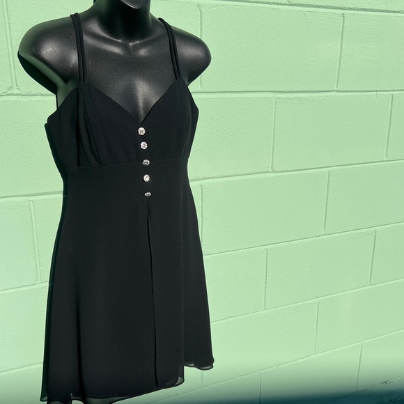 Dave & Johnny Dresses & Skirts - Vintage Dave & Johnny Black Mini Dress Size 6